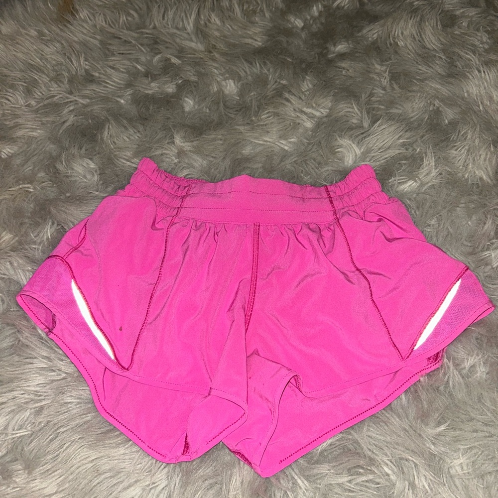 Pink Lululemon hotty hot shorts